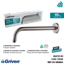 BRAZO DE DUCHA 40CM GRIS METALICO GRIVEN GUN METAL