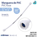 MANGUERA FLEXIBLE 1/2" X 1/2" 50CM GRIVEN BASIC