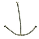 MANGUERA FLEXIBLE TRENZADA TIPO T 1/2" X 1/2" X 1/2" GRIVEN