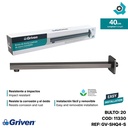 BRAZO DE DUCHA CUADRADO 40CM GRIS METALICO GRIVEN GUN METAL