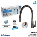 GRIFERIA INDIVIDUAL PARA FREGADERO CUELLO FLEXIBLE GRIVEN BLACK