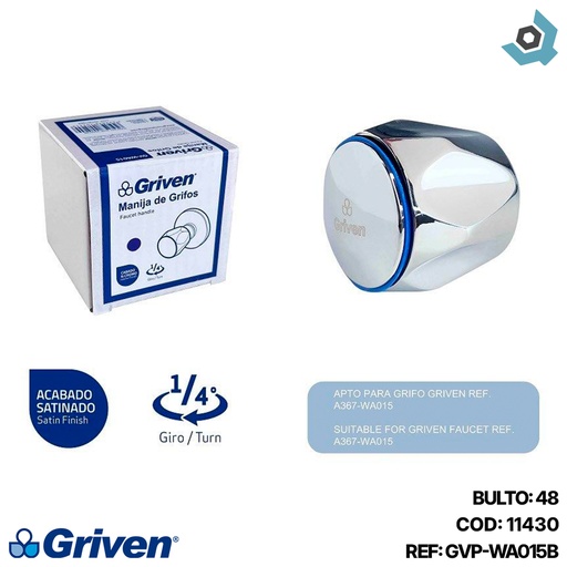 [11430] MANIJA DE REPUESTO PARA GRIFERIA GV-WA015B GRIVEN
