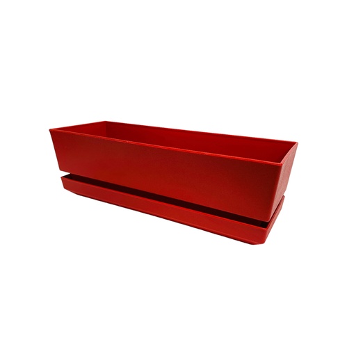 [11497] MATERO PLATO PP ART REC TEX L30 ROJO DP