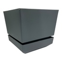 MATERO Y PLATO PP ART CUAD TEXT L18 GRIS DP