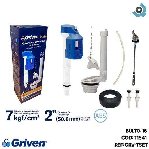 [11541] HERRAJE PARA W.C 2" PARA DESAGUE GRIVEN ELITE
