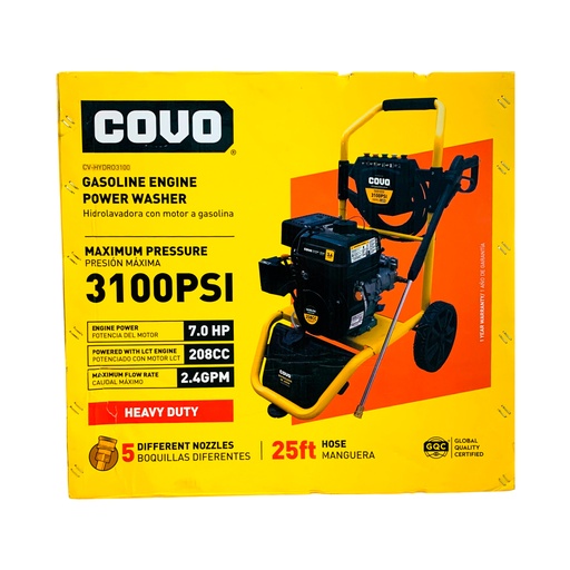 [11542] HIDROJET CON MOTOR A GASOLINA 3100 PSI COVO