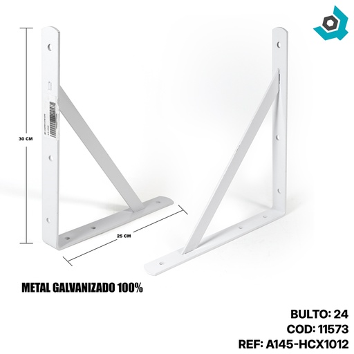 [11573] ANGULO SOPORTE EXTRA GRUESO 30X25 CM