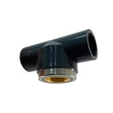 TEE PVC PRES SCH80 3/4" CXCX HR DE BRONCE TUBRICA