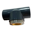 TEE PVC PRES SCH80 1" CXCX HR DE BRONCE TUBRICA