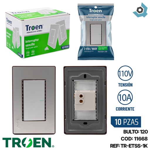 [11668] APAGADOR INDIVIDUAL ACERO INOXIDABLE TROEN