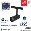 LAMPARA LED PARA RIEL MAGNETICO 7W 4000K NEGRO ANGEL LIGHT