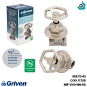 LLAVE PARA DUCHA 1/2" SATINADO ACERO INOXIDABLE GRIVEN