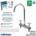 GRIFERIA PARA FREGADERO CROMADO ACERO INOXIDABLE GRIVEN