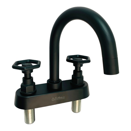 [11717] GRIFERIA PARA LAVAMANOS NEGRO MATE ACERO INOXIDABLE GRIVEN