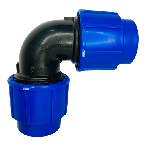 [11938] CODO 90GR 40MM PARA RIEGO PEAD TUBRICA