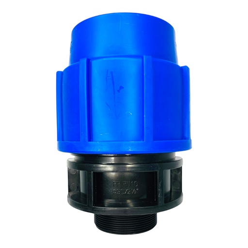 [11958] ADAPTADOR MACHO 90MM SALIDA 2 1/2" PARA RIEGO PEAD TUBRICA