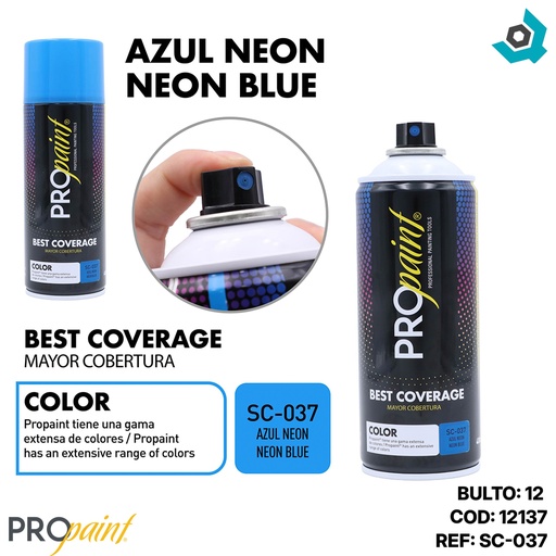 [12137] PINTURA EN SPRAY AZUL NEON PRO PAINT