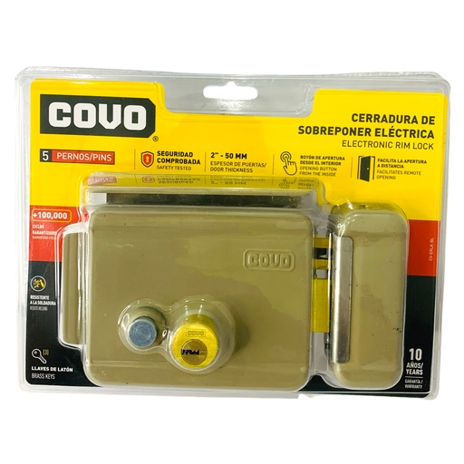 [12142] CERRADURA ELECTRICA SOBREPONER 2" - 50MM COVO