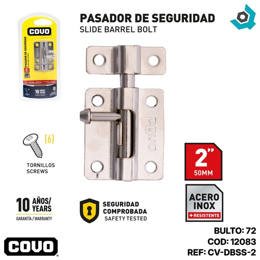 [12083] PASADOR DE SEGURIDAD 2" COVO