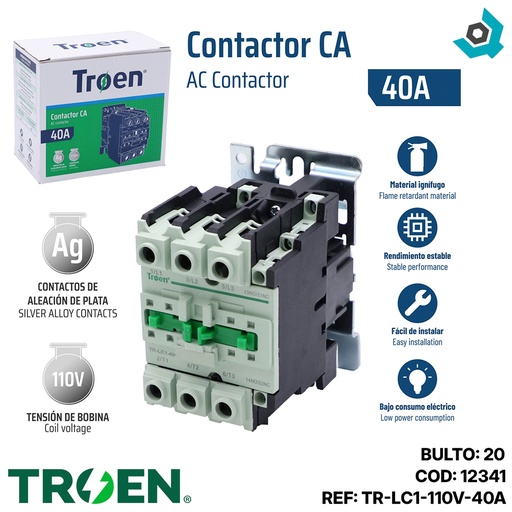 [12341] CONTACTOR CA 40A 110V TROEN