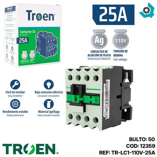 [12359] CONTACTOR CA 25A 110V TROEN