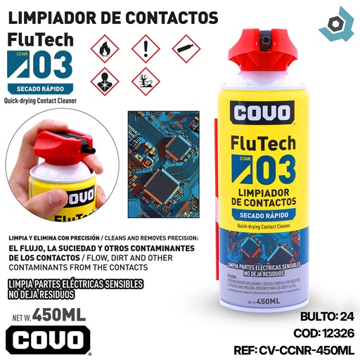 [12326] LIMPIADOR DE CONTACTOS 450ML COVO
