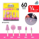 SET DE MECHAS ABRASIVAS 1/4" 5 PIEZAS COVO