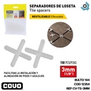 SEPARADORES DE CERAMICAS 3MM 150 PZAS COVO