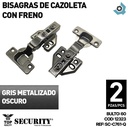 BISAGRAS DE CAZOLETA CON FRENO GRIS METALIZADO OSCURO SECURITY