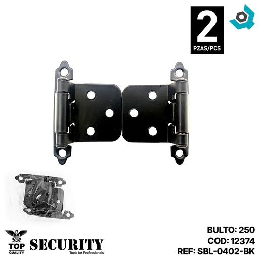 [12374] BISAGRA PARA GABINETE NEGRO SECURITY