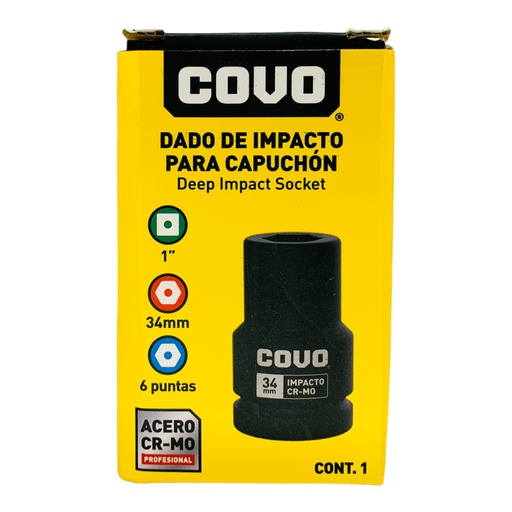 [12304] DADO DE IMPACTO 34MM X 1” COVO