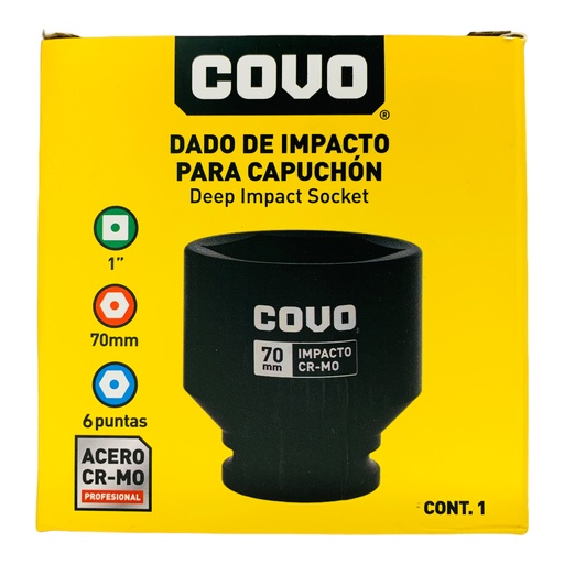 [12276] DADO DE IMPACTO 70MM X 1” COVO