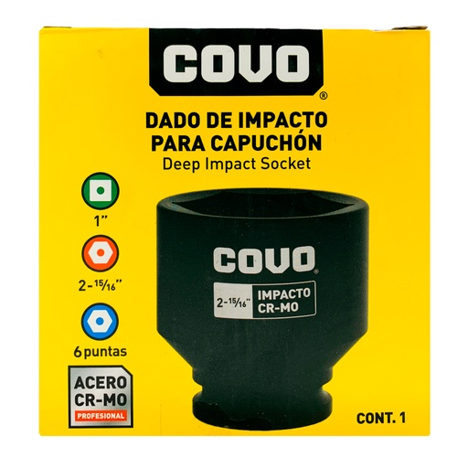 [12290] DADO DE IMPACTO 2-15/16" X 1” COVO