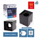 LAMPARA SPOT CUADRADA SUPERFICIAL GU10 10.5CM NEGRO ANGEL LIGHT