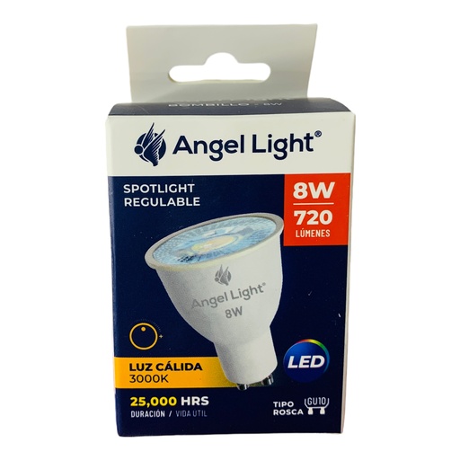 [12314] BOMBILLO LED REGULABLE 8W GU10 3000K ANGEL LIGHT