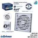 DESAGUE DE PISO ANTI OLOR 4X4" CROMADO GRIVEN ELITE