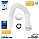 SIFON FLEXIBLE CON DESAGUE PUSH CHICO 1 1/4" GRIVEN