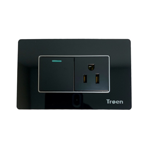 [12514] APAGADOR CON TOMA ACRILICO NEGRO TROEN