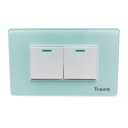 APAGADOR DOBLE DE ACRILICO VERDE AGUA TROEN