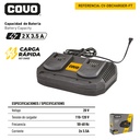 CARGADOR DOBLE PARA BATERIA DE LITIO CR 20V COVO