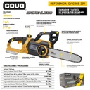 MOTOSIERRA INALAMBRICA BRUSHLESS 20V COVO