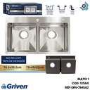 FREGADERO DOBLE ACERO INOXIDABLE GRIVEN ELITE