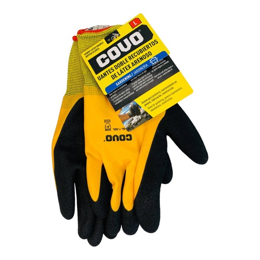 [12649] GUANTES DOBLE DE RECUBRIMIENTO DE LATEX ARENOSO COVO