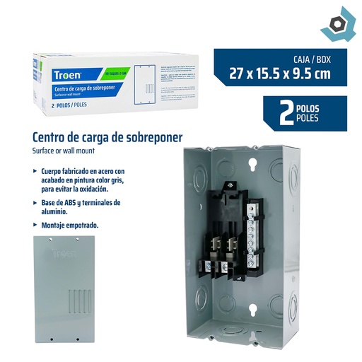 [12714] CAJERA ELECTRICA 2 CIRCUITOS TROEN
