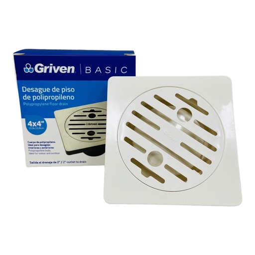 [12749] DESAGUE DE PISO 4X4" GRIVEN BASIC