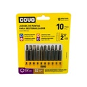 JUEGO DE PUNTAS 10 PZAS PARA DESTORNILLADOR COVO