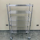 ESTANTE DE METAL MOVIL CROMADO