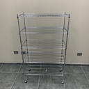 ESTANTE DE METAL MOVIL CROMADO