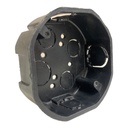 CAJETIN OCTAGONAL 4X4 PVC NEGRO IMPLASVENCA