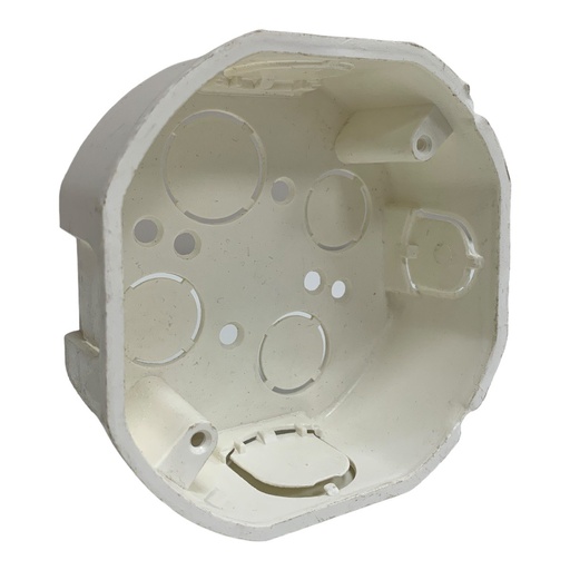 [12912] CAJETIN OCTAGONAL 4X4 PVC BLANCO IMPLASVENCA